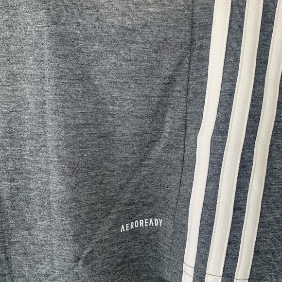 Adidas Aeroready gray sleeveless 3 stripes logo tank top womens XL NWT - Picture 8 of 9